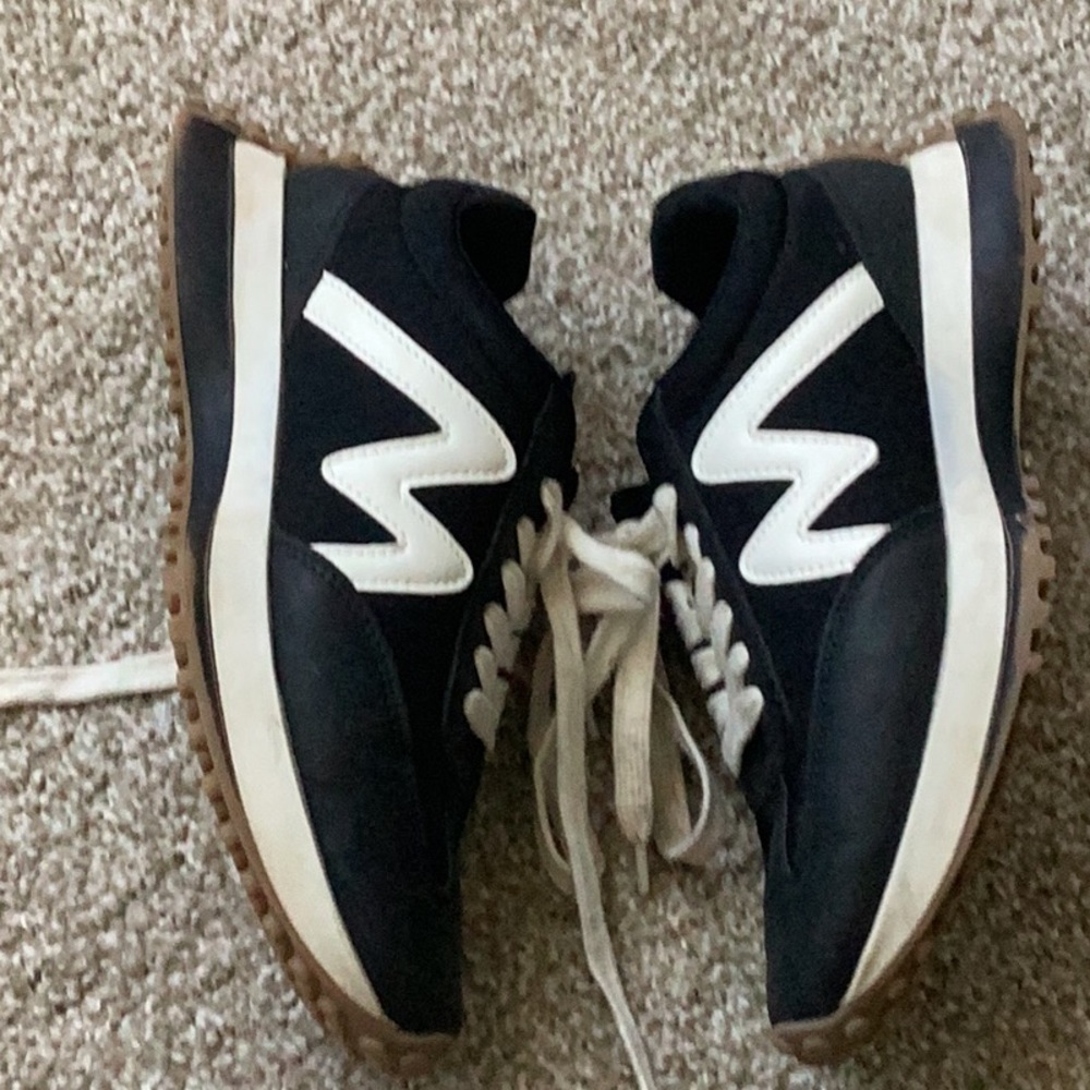 Steve Madden Black and White Retro-Inspired Sneakers